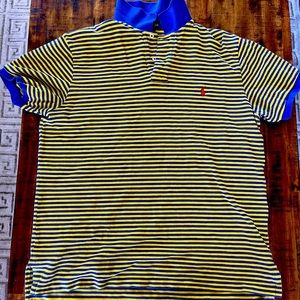 Ralph Lauren Polo - Large - Yellow and Blue Stripes.